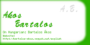 akos bartalos business card